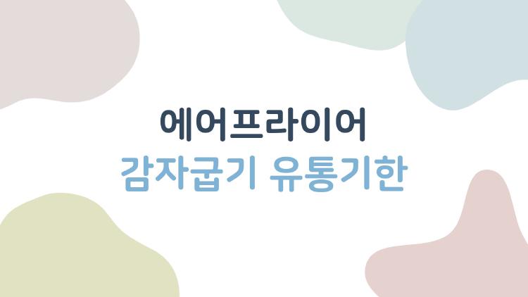 에어프라이어 감자굽기 유통기한, 다음날 먹다 탈 나는 실수