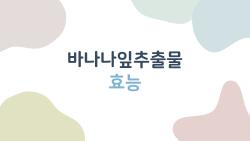 바나나잎추출물 효능, 식후 혈당이 30% 뚝 떨어진 비밀