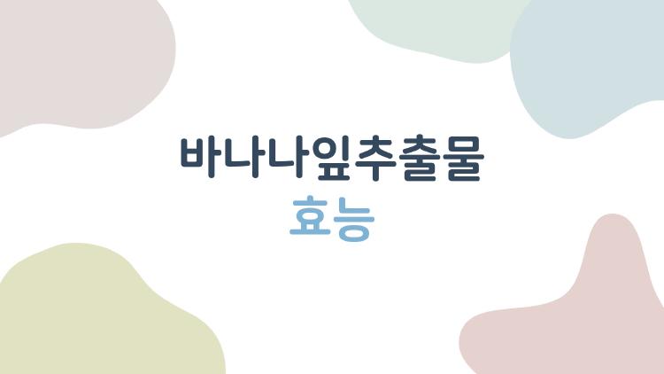 바나나잎추출물 효능, 식후 혈당이 30% 뚝 떨어진 비밀