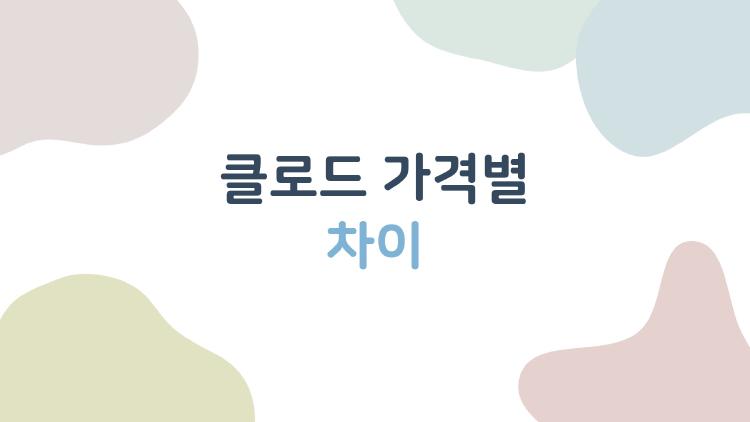 클로드 가격별 차이