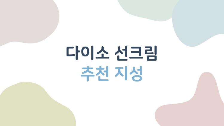 다이소 선크림 추천 지성