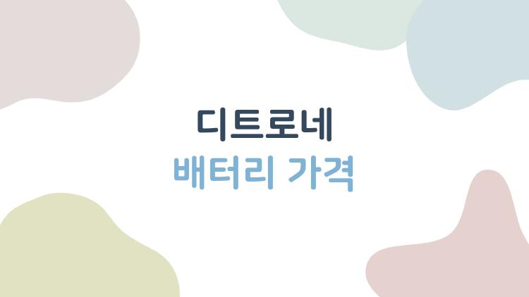 디트로네 배터리 가격
