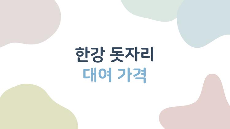 한강 돗자리 대여 가격, 2천원 빗나가지 않고 2026년 그대로?