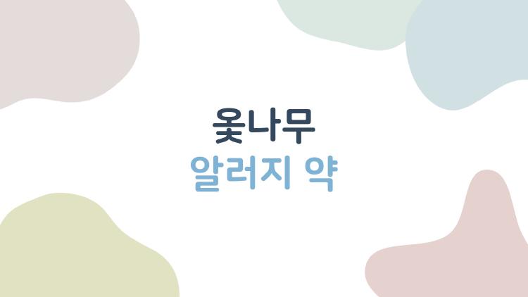 옻나무 알러지 약, 옻 오를 때 지르텍 먹어야 후회 안 해요