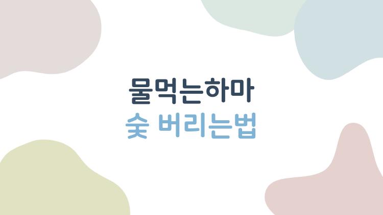 물먹는하마 숯 버리는법
