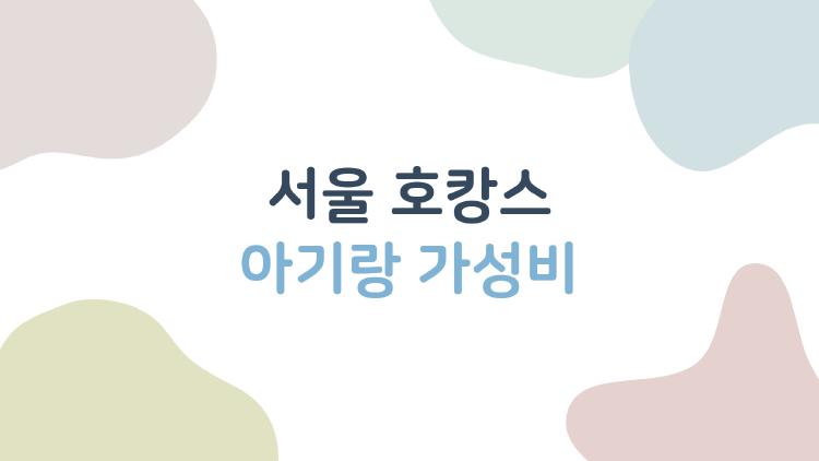 서울 호캉스 아기랑 가성비
