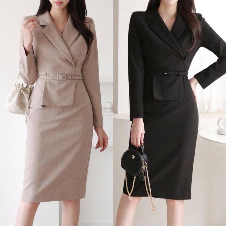 봄 원피스 정장 하나면 출근 스트레스 끝, 진짜 핫한 코디 비법