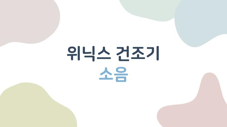 위닉스 건조기 소음