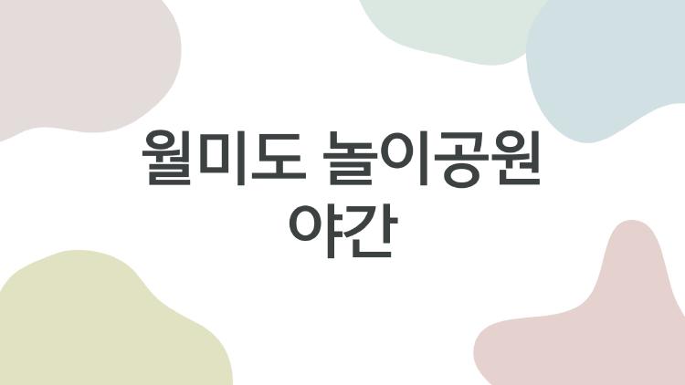월미도 놀이공원 야간